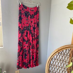 Free People Floral Maxi Skirt